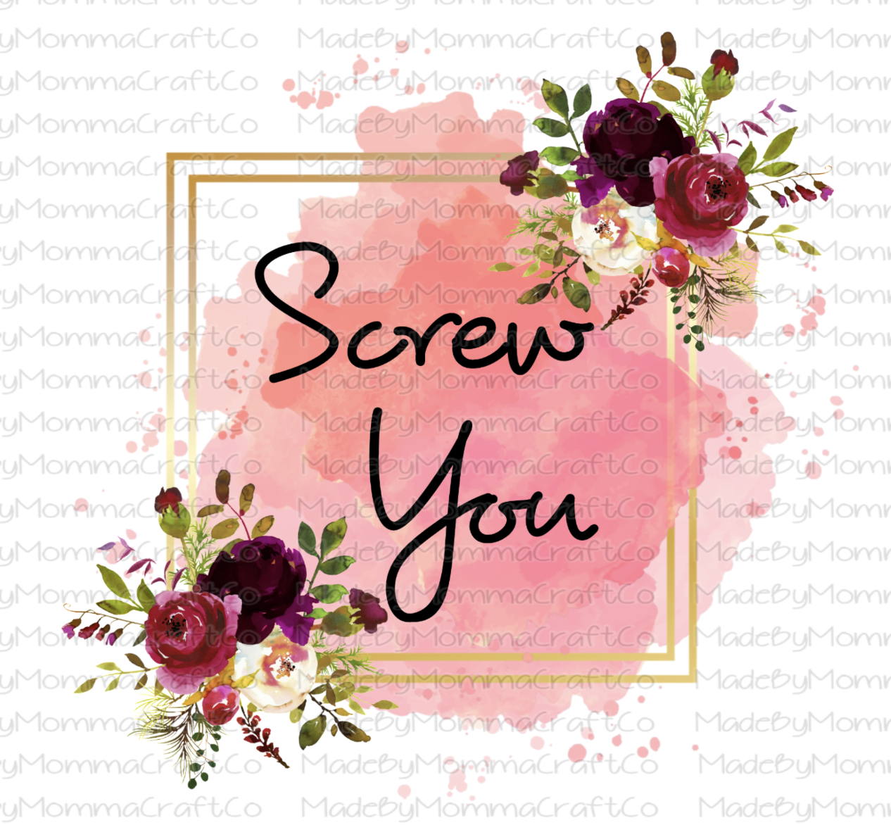 Screw You -Cheat Clear Waterslide™ or White Cast Sticker