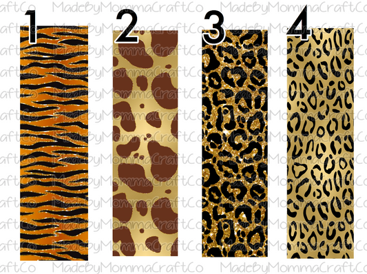 Glitter Animal Print Pen Wraps - Printed Waterslide