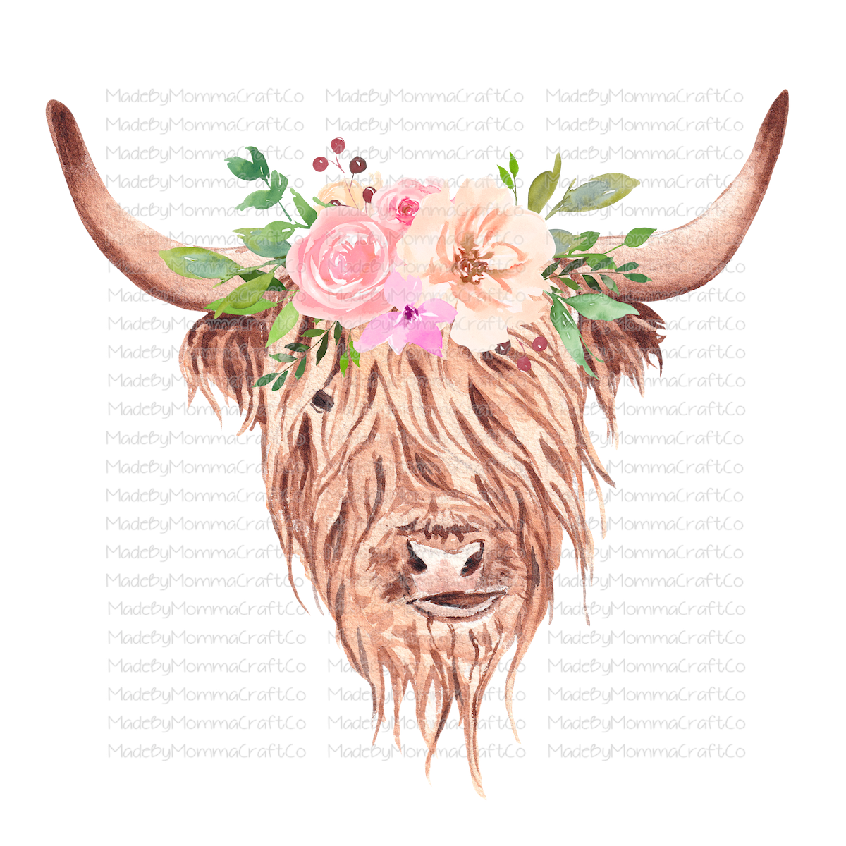 highland cow - Cheat Clear Waterslide™ or White Cast Sticker