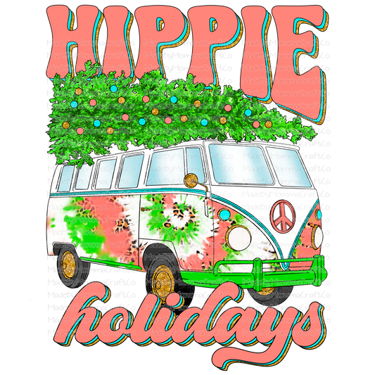 Copy of Hippie Hollidays Bus - Pink - Cheat Clear Waterslide™ or White Cast Sticker