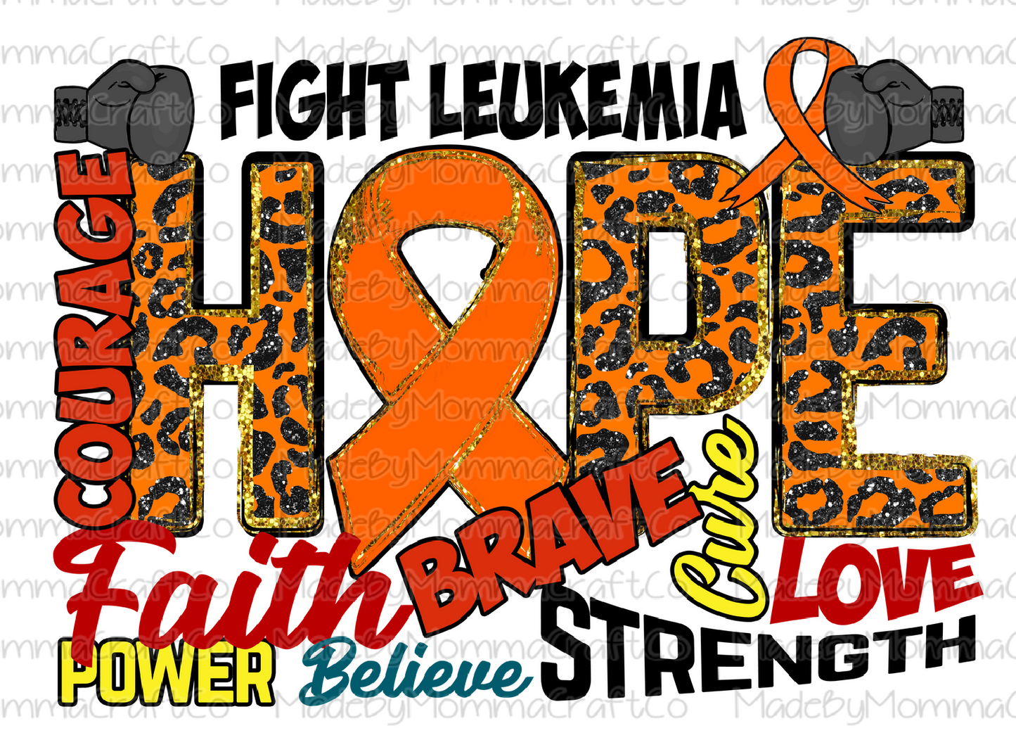 Fight Leukemia Hope - Cheat Clear Waterslide™ or White Cast Sticker