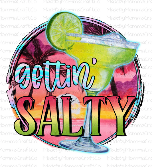 Gettin' Salty Margarita Retro - Cheat Clear Waterslide™ or White Cast Sticker