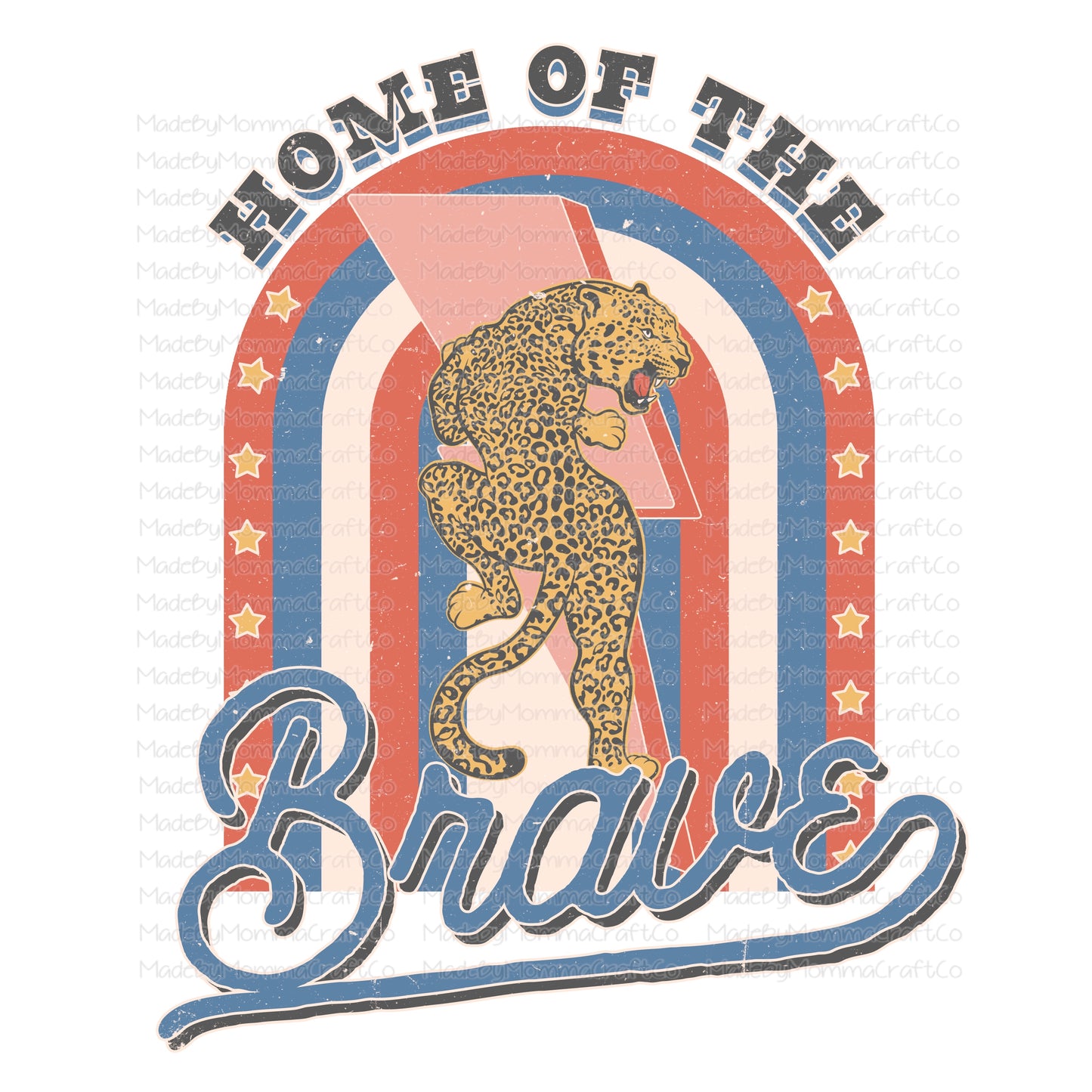 Home Of The Brave Leopard Vintage - Cheat Clear Waterslide™ or White Cast Sticker