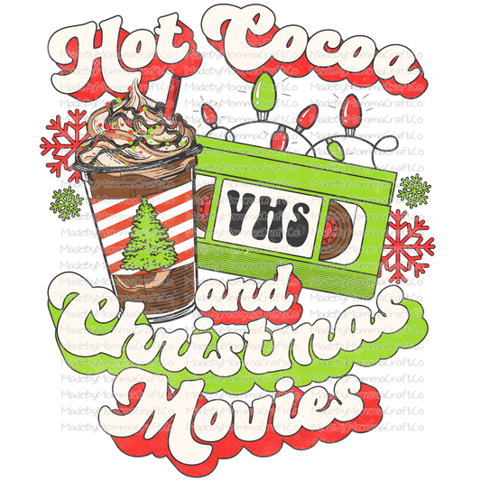 hot cocoa and christmas movies green red -Cheat Clear Waterslide™ or White Cast Sticker