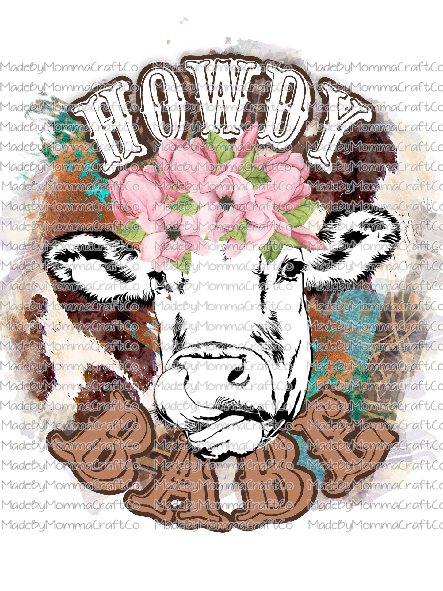 howdy babe cow - Cheat Clear Waterslide™ or White Cast Sticker