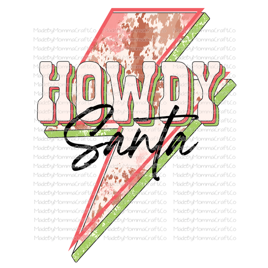 Howdy Santa Lightning -Cheat Clear Waterslide™ or White Cast Sticker