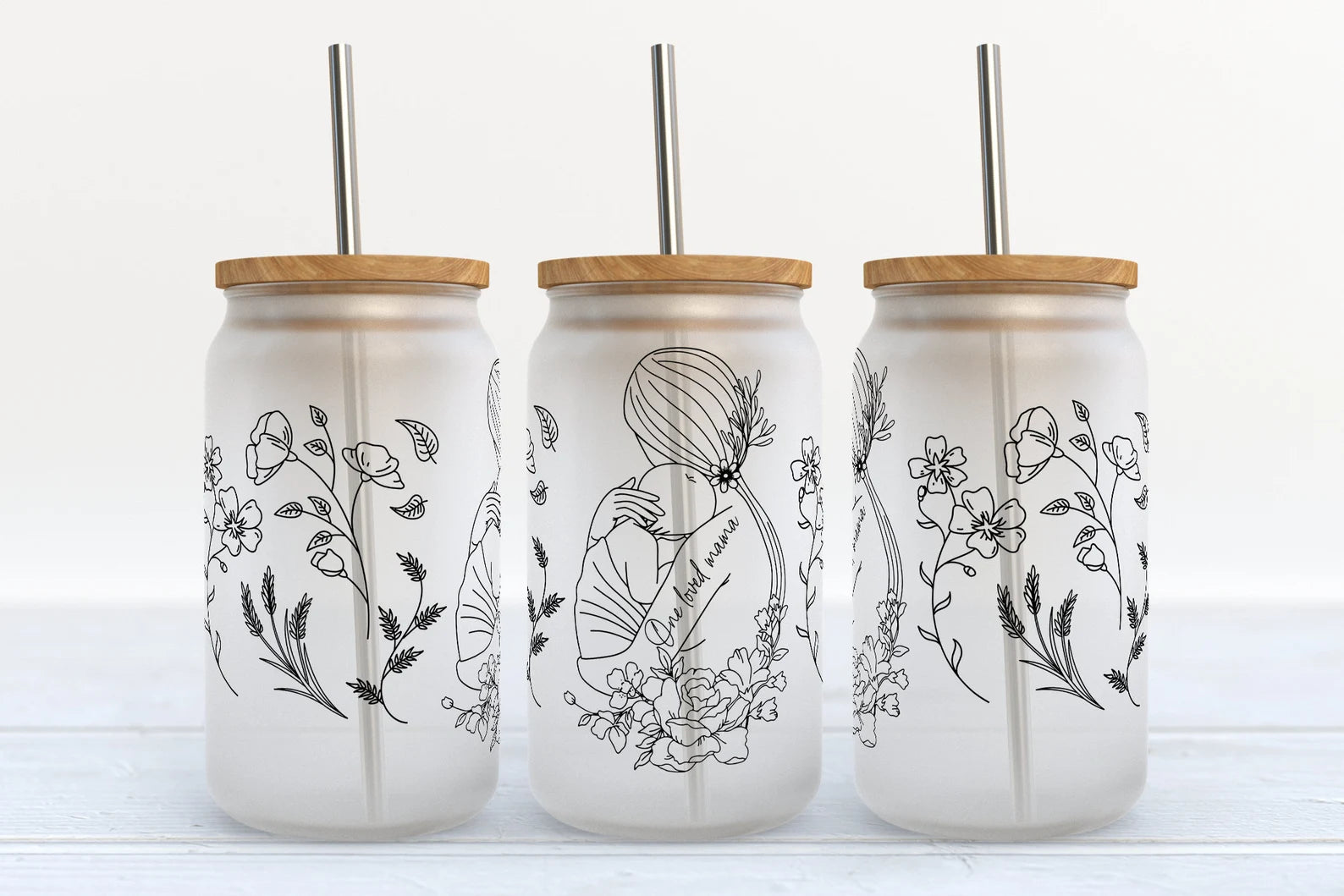 One Loved Mama Sublimation Libbey Can Wrap