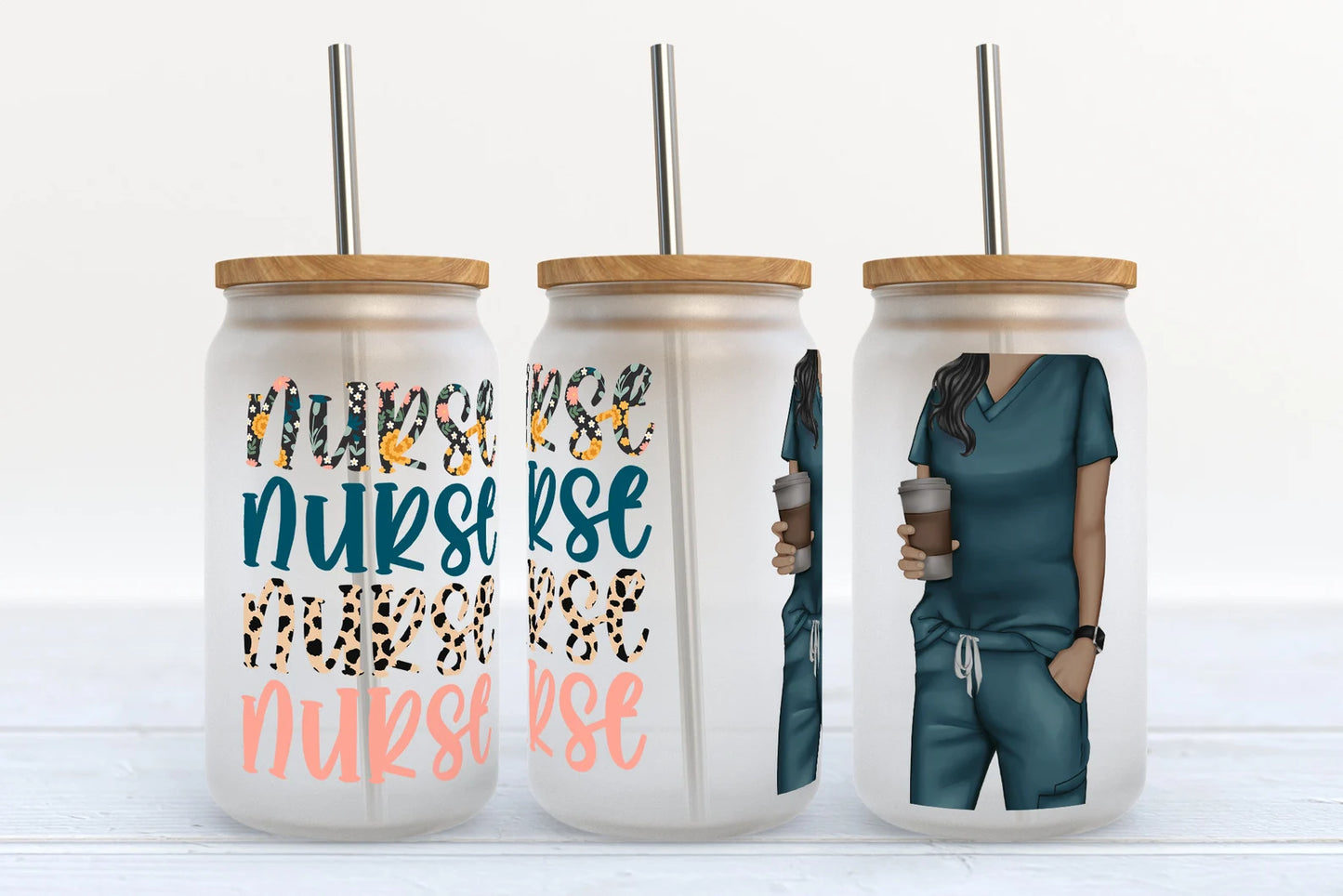 Nurse Sublimation Libbey Can Wrap