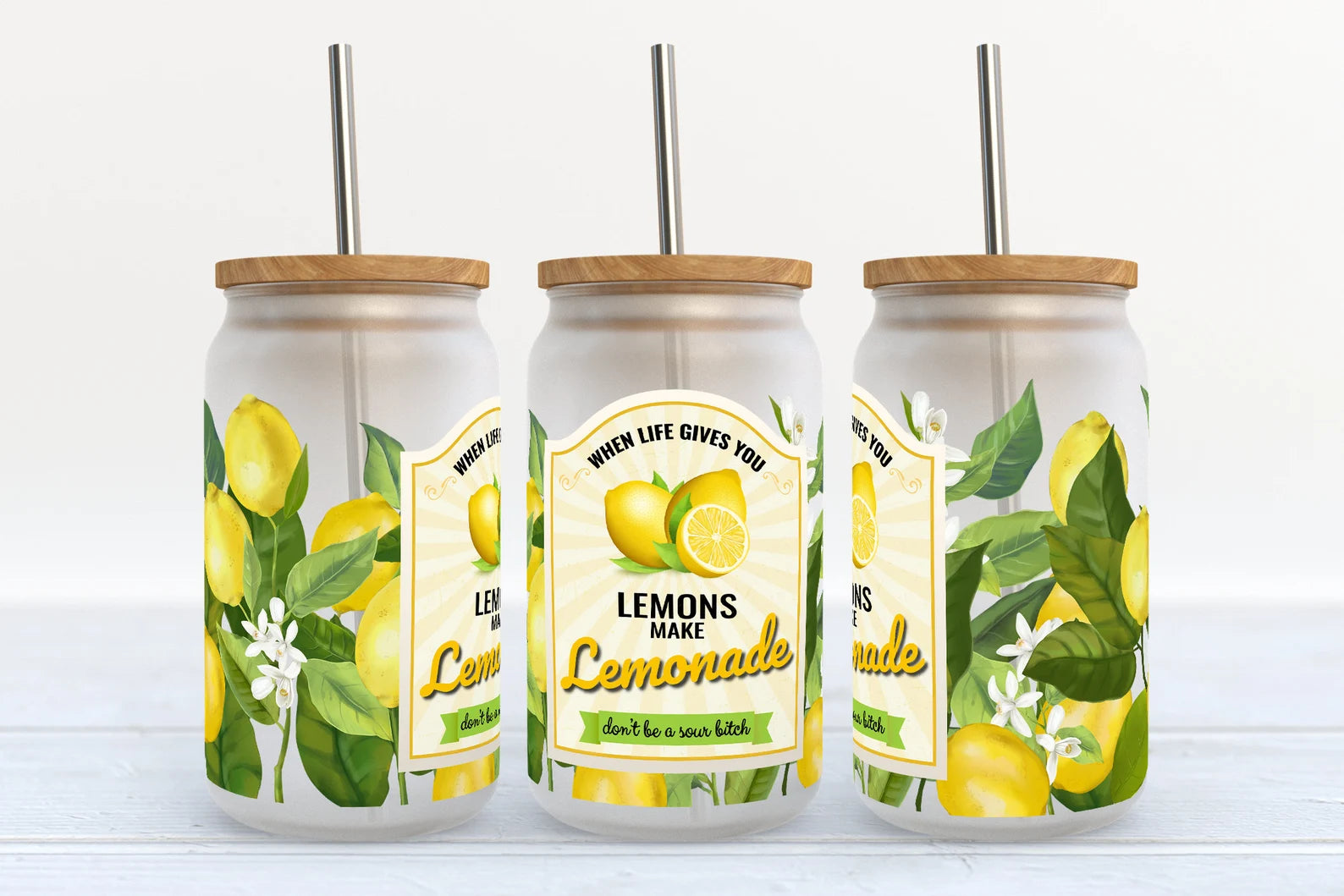 Lemonade Sublimation Libbey Can Wrap