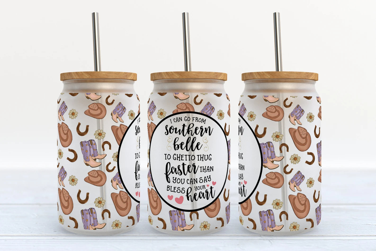 Southern Belle Sublimation Libbey Can Wrap