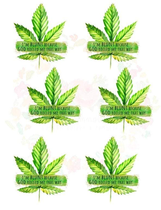 Blunt 420 Marijuana Pot Leaf Weed Cheat Clear Waterslide™ or Cheat Clear Sticker Decal