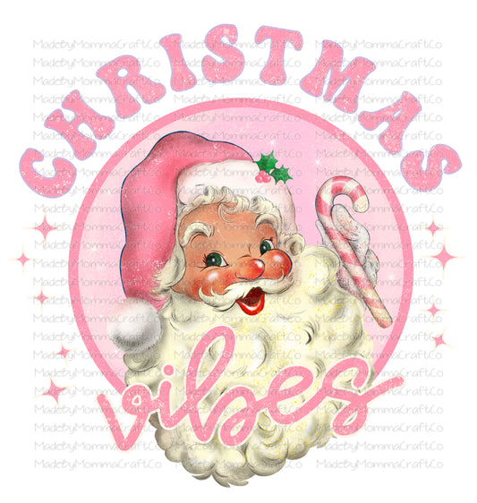 Christmas Vibes Santa Vintage  -Cheat Clear Waterslide™ or White Cast Sticker