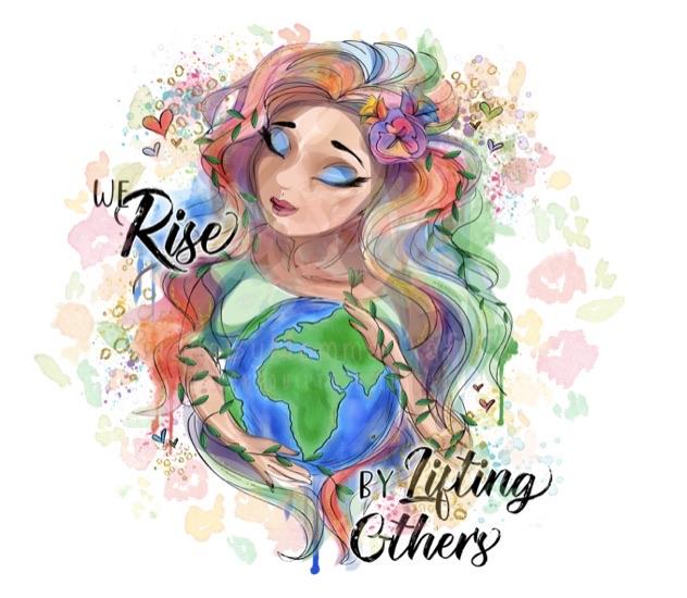 We rise by lifting others teach -Cheat Clear Waterslide™ or White Cast Sticker