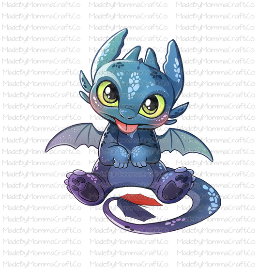 Toothless Dragon Kid waterslide decal -Cheat Clear Waterslide™ or White Cast Sticker