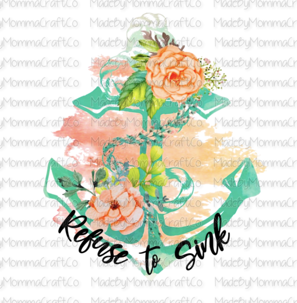 Refuse to Sink Anchor -Cheat Clear Waterslide™ or White Cast Sticker