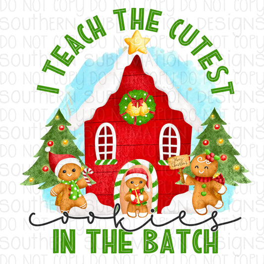 I Teach the Cutest Cookie Christmas -Cheat Clear Waterslide™ or White Cast Sticker