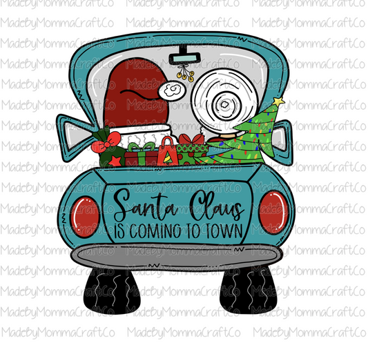 Santa Claus Truck Christmas -Cheat Clear Waterslide™ or White Cast Sticker