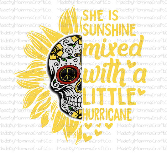 Sunshine mixed with Hurricane Skull Sunflower -Cheat Clear Waterslide™ or White Cast Sticker