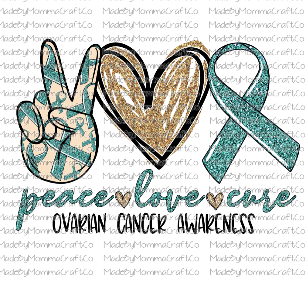 Peace Love Cancer - Cheat Clear Waterslide™ or White Cast Sticker