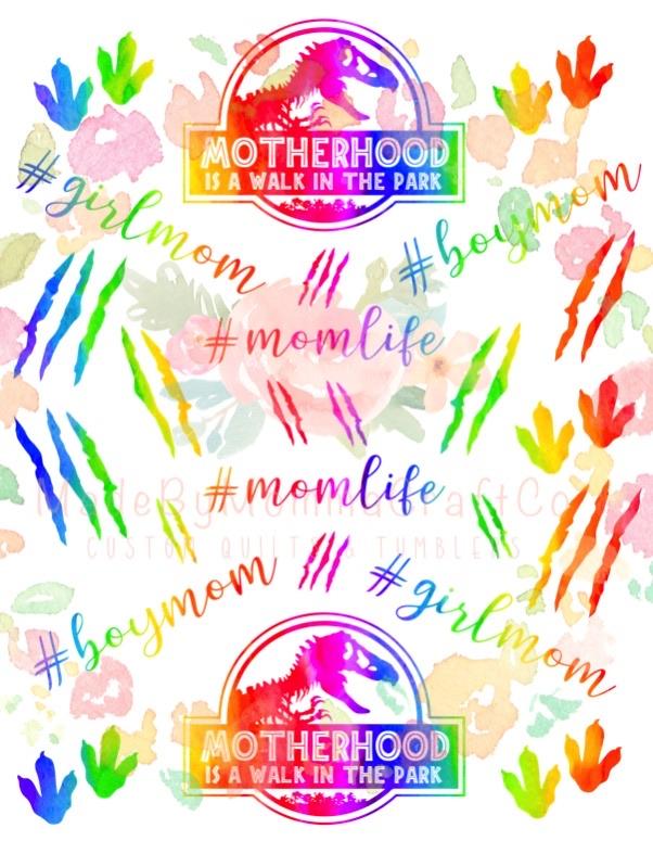 Motherhood is a Walk in the Park Cheat Clear Waterslide™ or White Cast Sticker