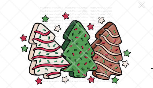 Christmas Tree Cakes Debbie Christmas Cake - Cheat Clear Waterslide™ or White Cast Sticker