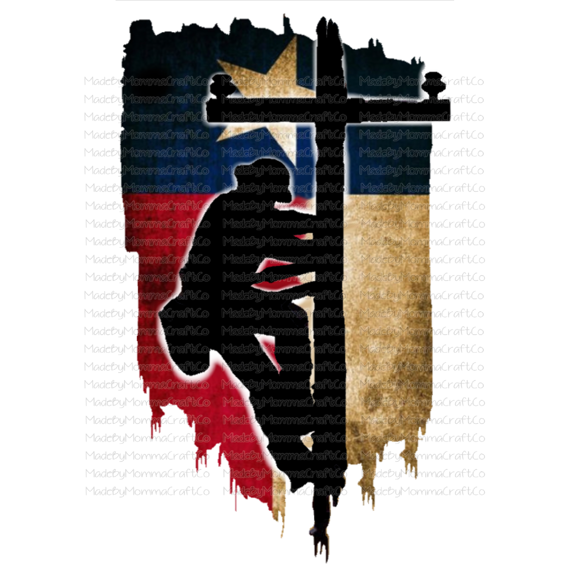 Texas Flag Lineman Cheat Clear Waterslide™ or White Cast Sticker