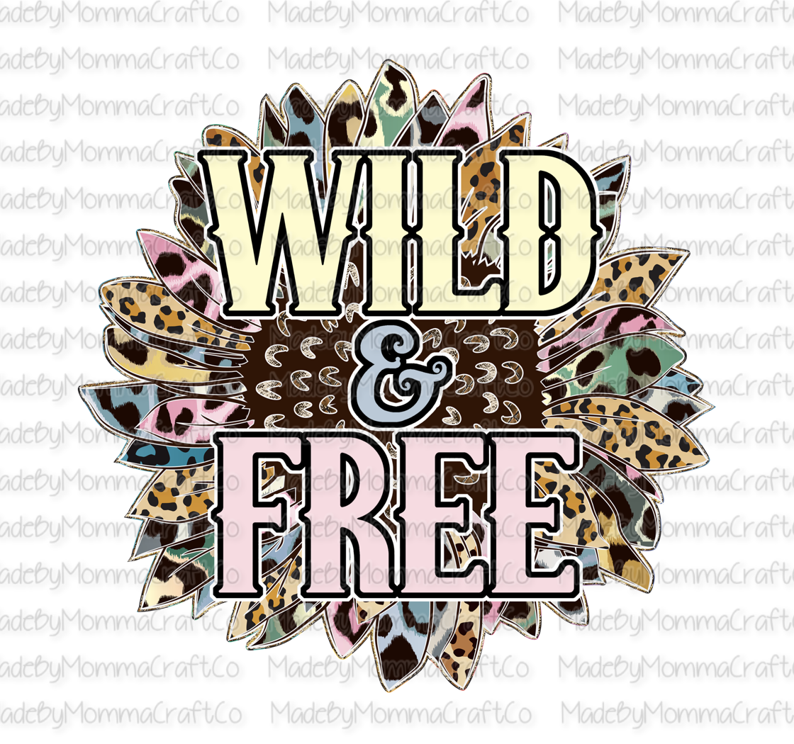 Wild and Free flower -Cheat Clear Waterslide™ or White Cast Sticker