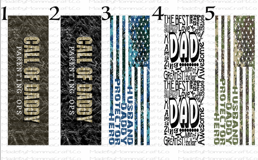 Call of Daddy Military Manly Pen wraps - Printed Waterslide