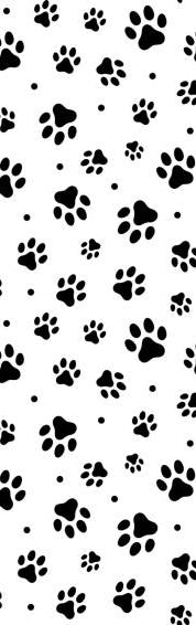 Dog Paw print Cheat Clear Waterslide™ Pen Wrap Decal