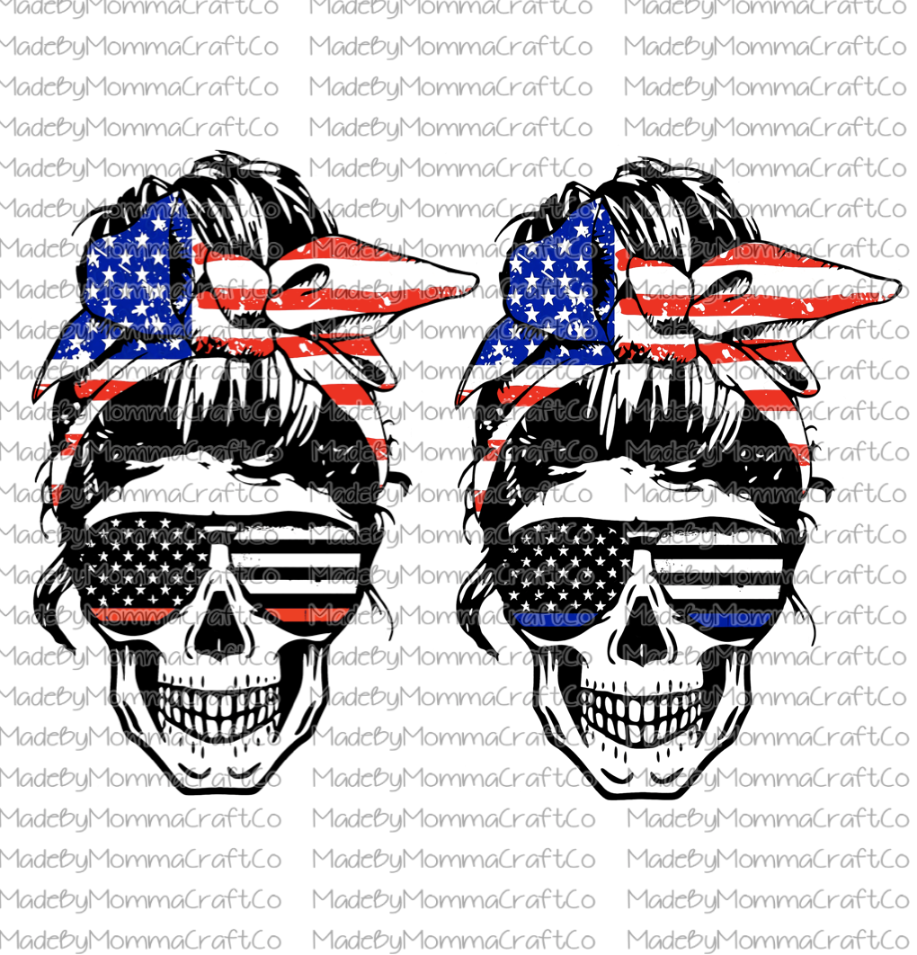 Red Line &amp; Blue Line Lady Sull--Cheat Clear Waterslide™ or White Cast Sticker