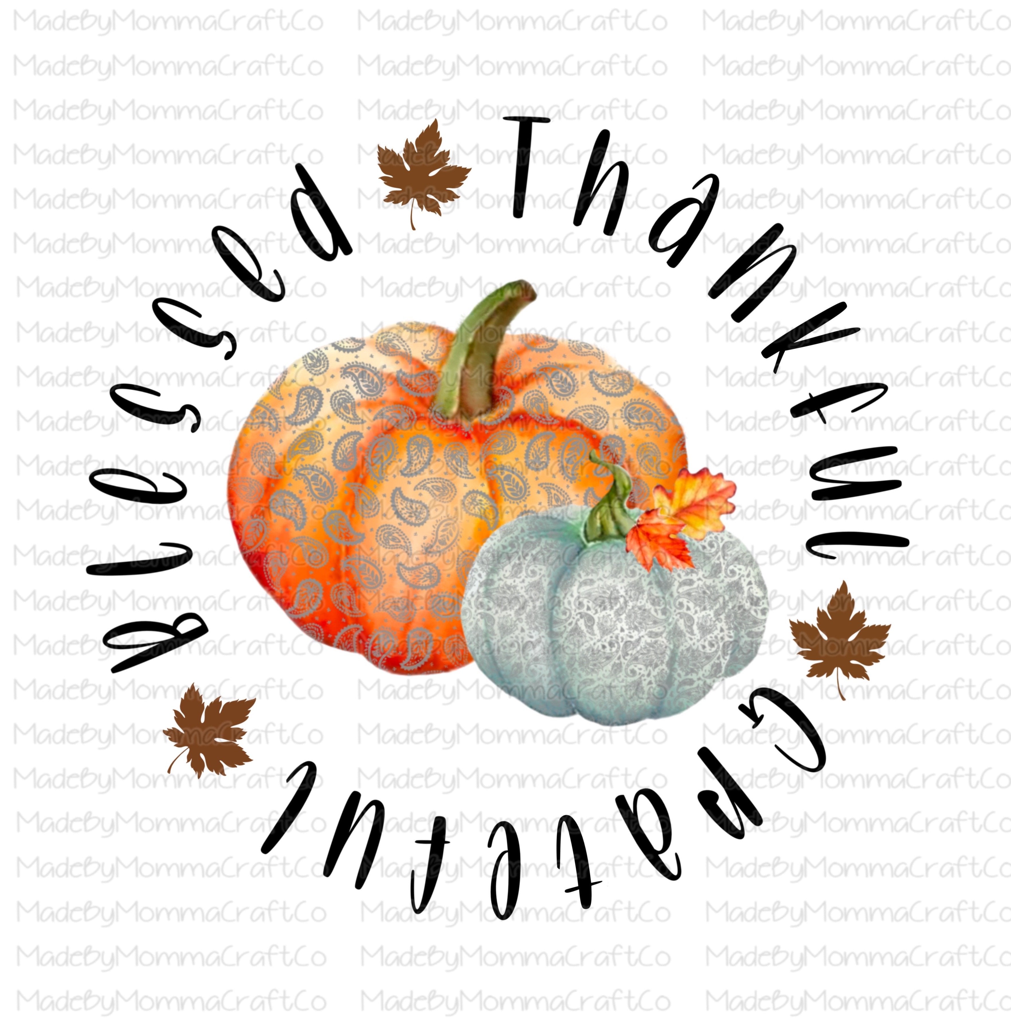 Thankful Grateful Blessed-Cheat Clear Waterslide™ or White Cast Sticker