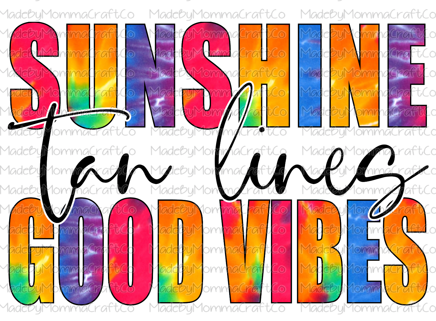 Sunshine Tan Lines Good Vibes -Cheat Clear Waterslide™ or White Cast Sticker