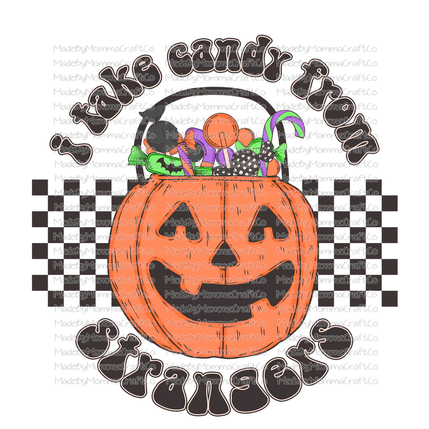 I take candy from strangers retro Halloween -Cheat Clear Waterslide™ or White Cast Sticker