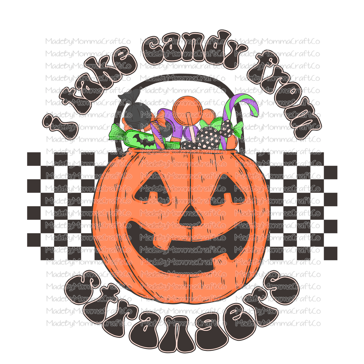 I take candy from strangers retro Halloween -Cheat Clear Waterslide™ or White Cast Sticker