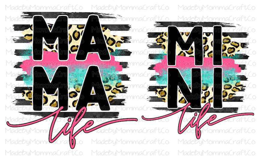 Retro Mama Mini Life Set Leopard - Cheat Clear Waterslide™ or White Cast Sticker