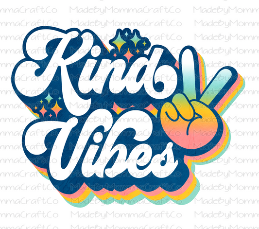 Peace Kinda Vibes Retro Tie Dye - Cheat Clear Waterslide™ or White Cast Sticker