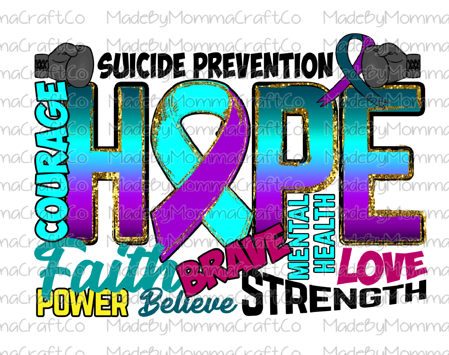 Suicide Prevention Hope - Cheat Clear Waterslide™ or White Cast Sticker