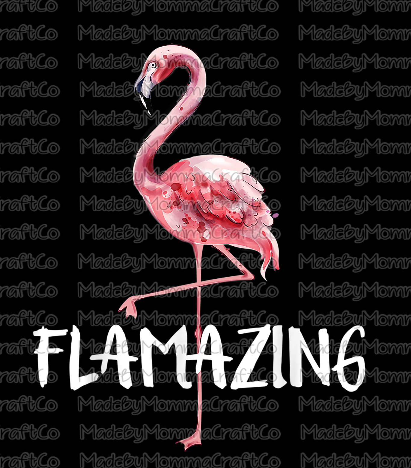 Flamazing - Flamingo - Cheat Clear Waterslide™ or White Cast Sticker