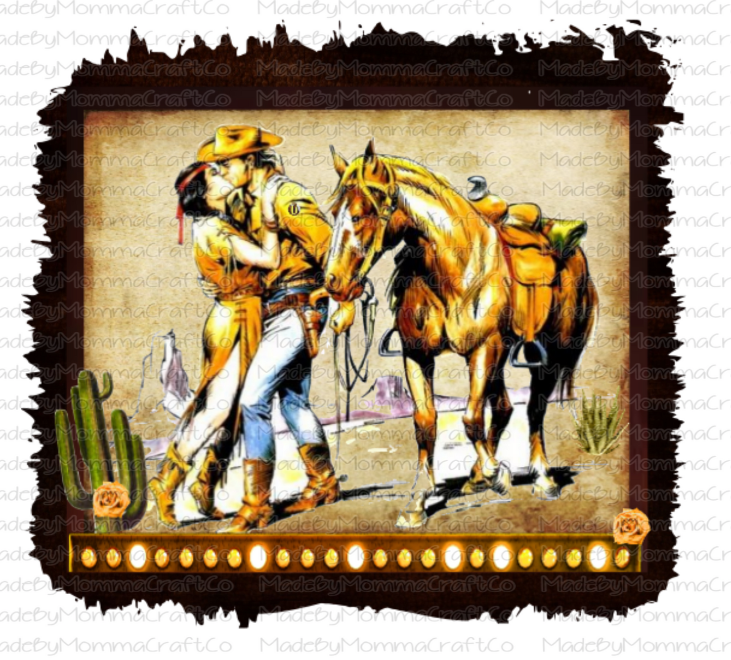 Cowboy and Indian Western- Laser printed waterslide decal