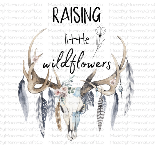 Raising Little Wildflowers Skull-Cheat Clear Waterslide™ or White Cast Sticker