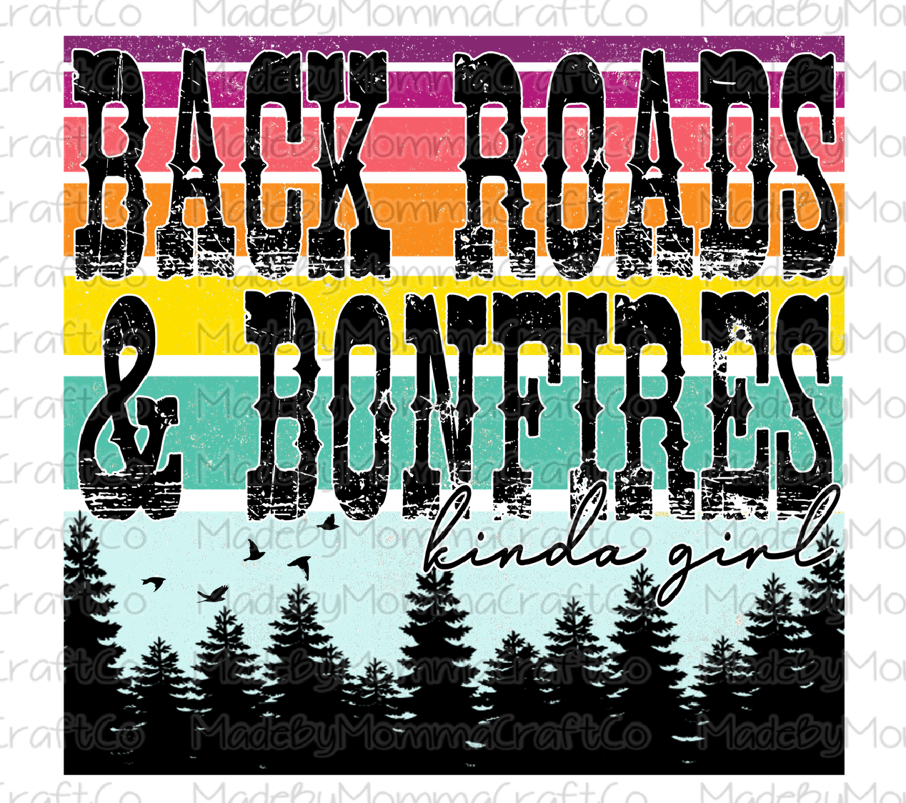 Back Roads &amp; Bonfires Cheat Clear Waterslide™ or White Cast Sticker