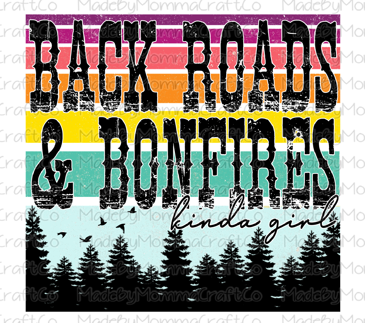 Back Roads & Bonfires Cheat Clear Waterslide™ or White Cast Sticker