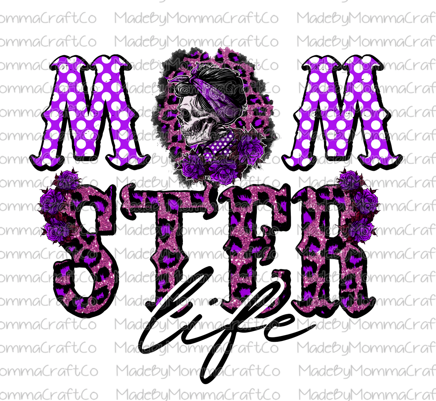 Monster Life Skull Halloween Cheat Clear Waterslide™ or White Cast Sticker