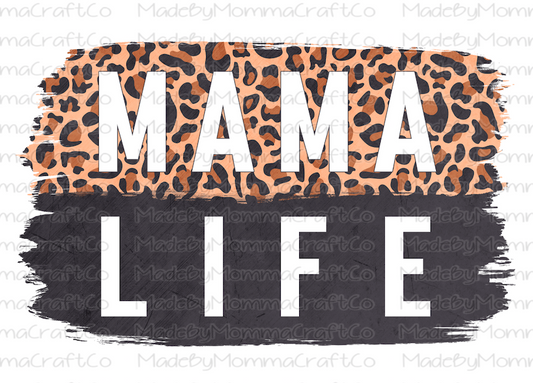 Mama Life Leopard - Cheat Clear Waterslide™ or White Cast Sticker