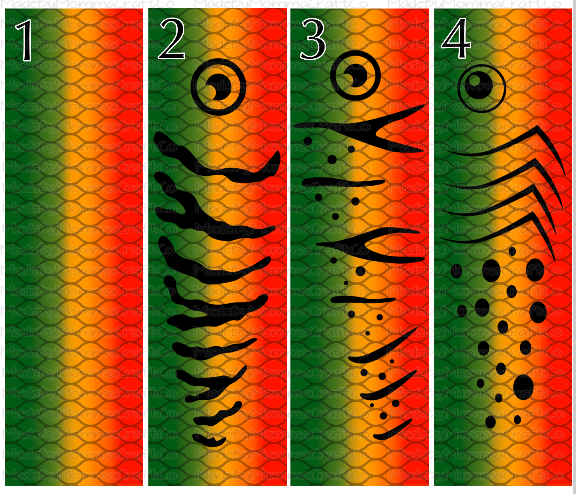 Fishing Lure Pen wraps - Printed Waterslide or Digital Download - Manly