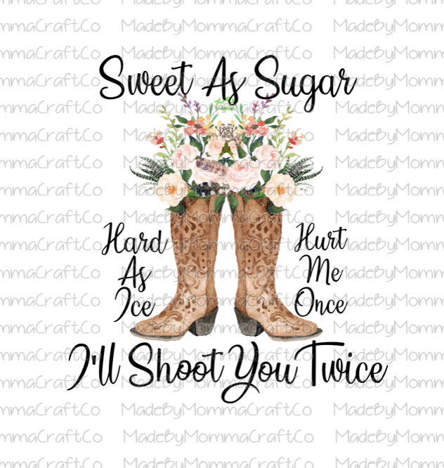 Sugar and Spice Cowboy Boots -Cheat Clear Waterslide™ or White Cast Sticker