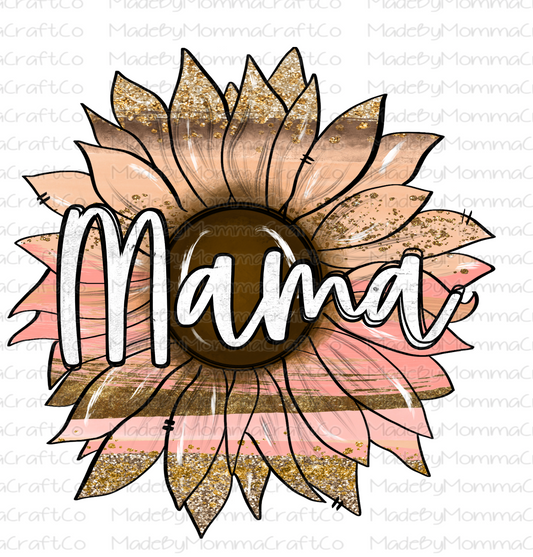 Rose Gold Mama Sunflower - Cheat Clear Waterslide™ or White Cast Sticker