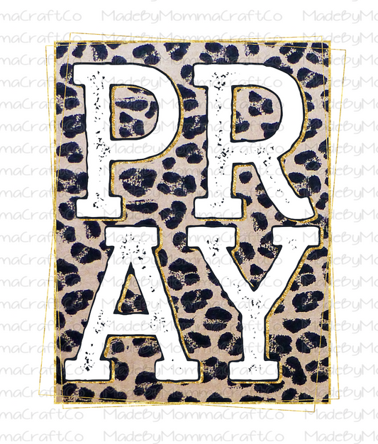 Pray Leopard - Cheat Clear Waterslide™ or White Cast Sticker