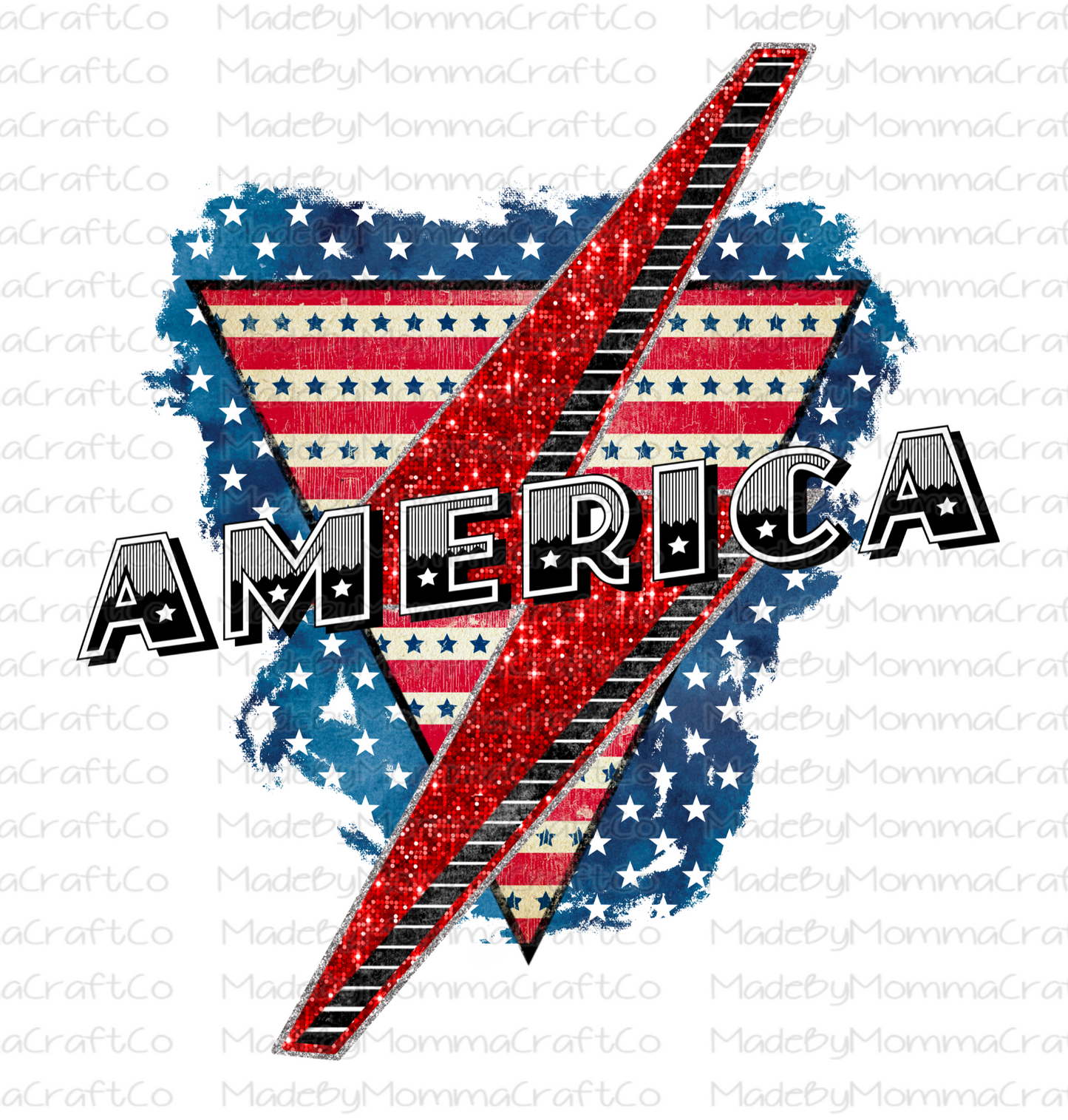 Retro America Lightning - Cheat Clear Waterslide™ or White Cast Sticker