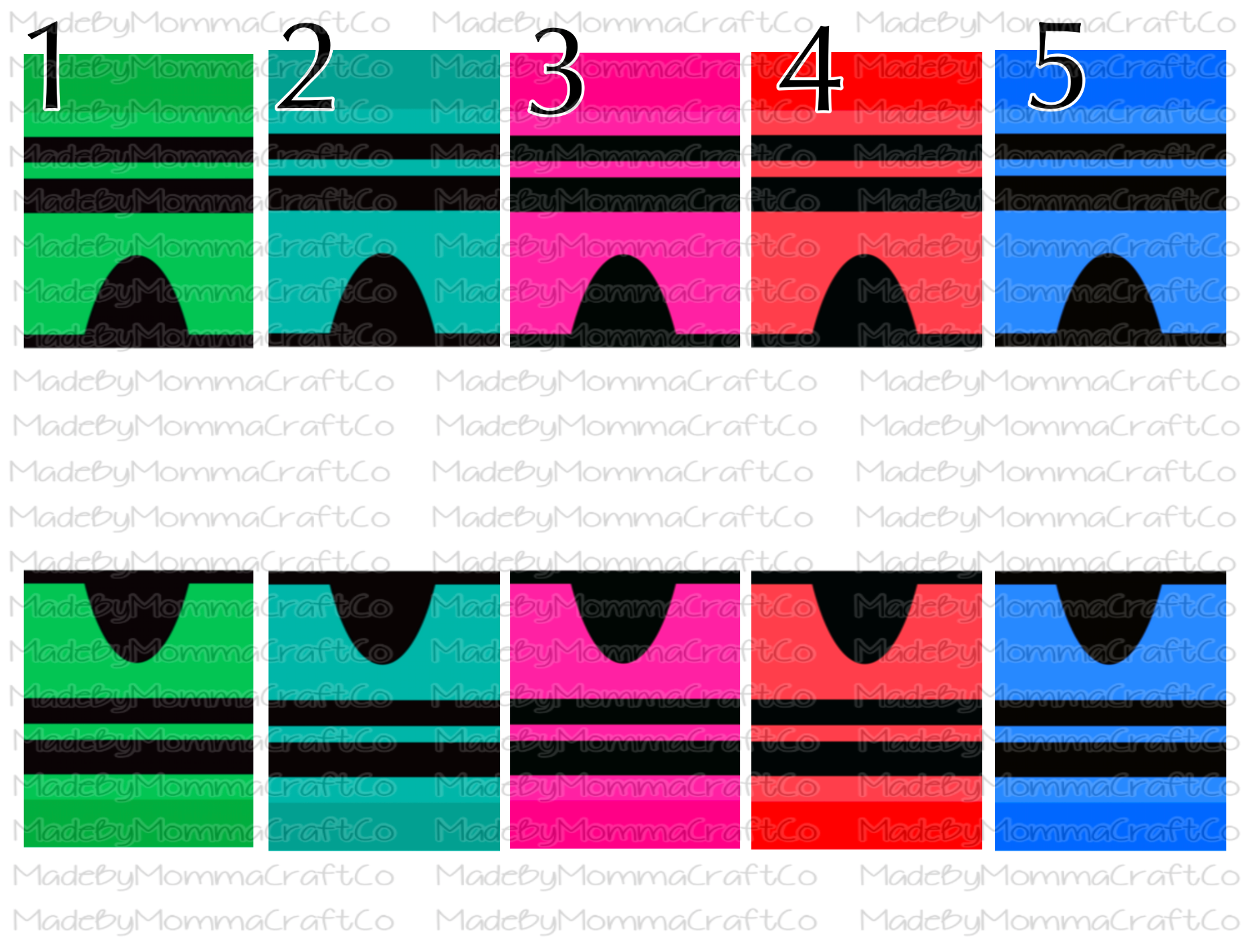 Crayon Teacher Pen wraps - Printed Waterslide or Digital Download